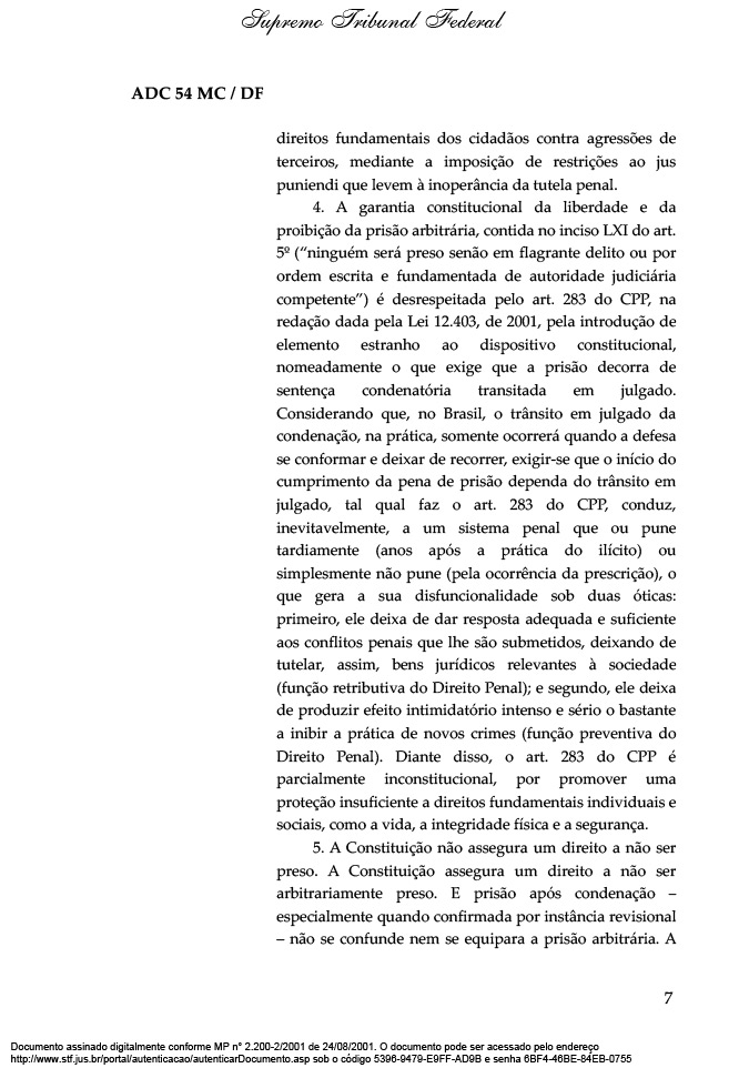 Leia a íntegra da decisão de Marco Aurélio Mello sobre 2ª instância